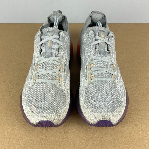 Brooks Levitate 3 Athletic Running Shoes Womens 10 Gray Purple Copper Low Top - Picture 2 of 10